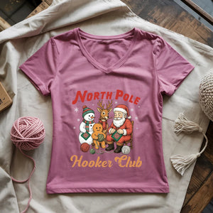 North Pole Crochet Club Lady V-neck