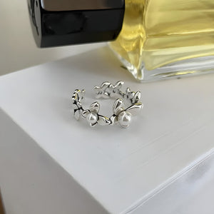 Beaded Floral Ring