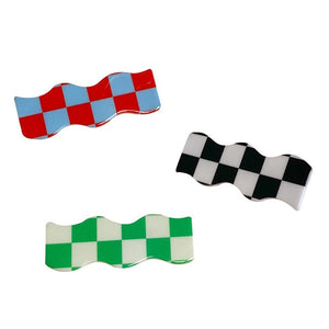 Checkered Hair Clips