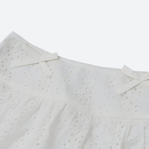 Coquette Broderie Anglaise Top & Mini Skirt Two Piece Set