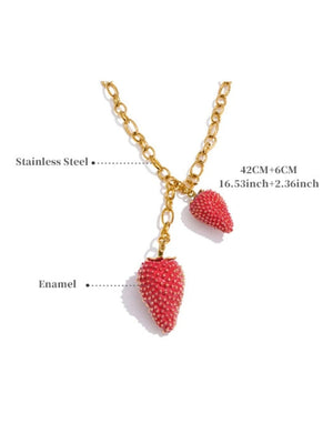 Coquette Strawberry Necklace