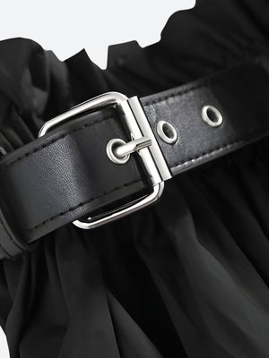 Grunge Ruched Midi Skirt