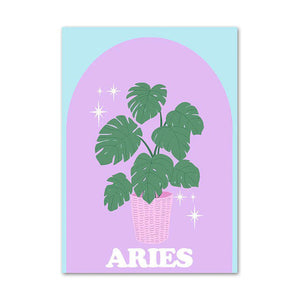 Pastel Zodiac Signs Canvas Poster