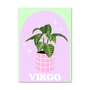 Pastel Zodiac Signs Canvas Poster