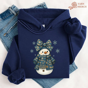 Snowman Crocheter Hoodie
