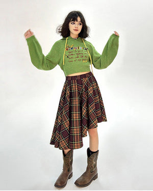Chemistry Knit Cropped Hoodie
