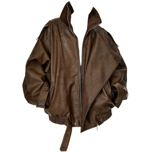 Model Off Duty Buckle Leather Jacket