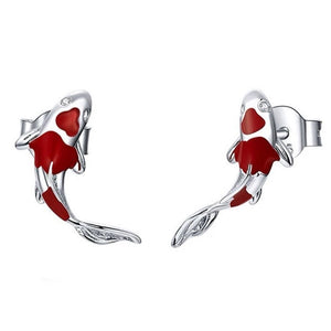 Koi Fish Stud Earrings