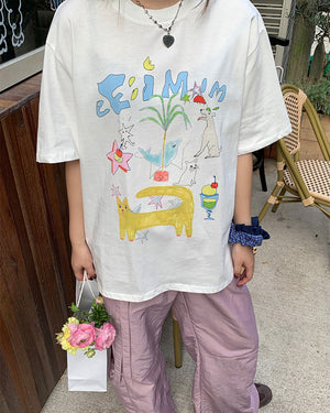 Whimsical Doodle Graphic Tee