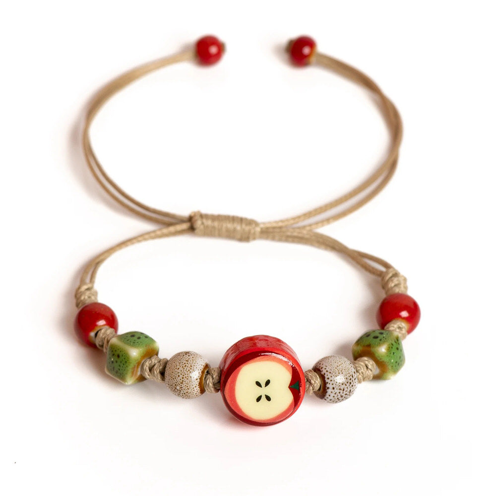 Apple Beaded Bracelet