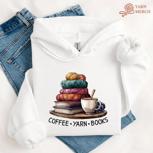 Coffee Yarn Books Hoodie