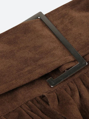 Fairycore Suede Mini Skirt