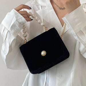 French Girl Pearl Chain Bag