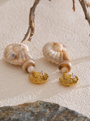 Golden Seashell Earrings