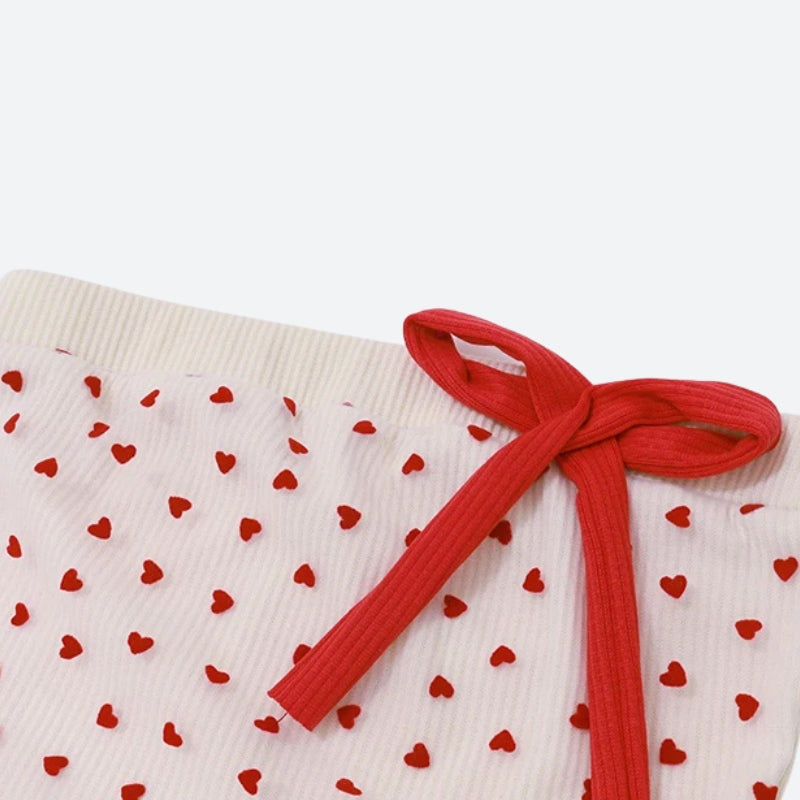 Heart Ribbed Tube Top