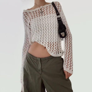 Long Sleeve Fishnet Top