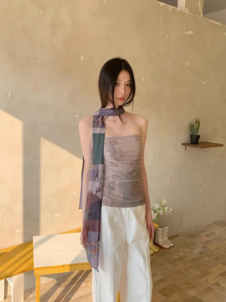 Mesh Layered Tube Top