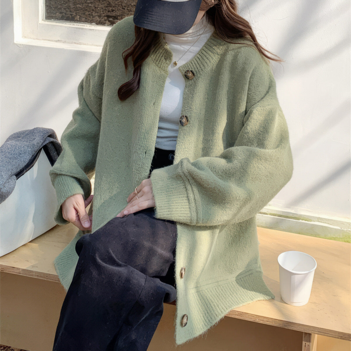 Candy Morning Loose Knit Cardigan