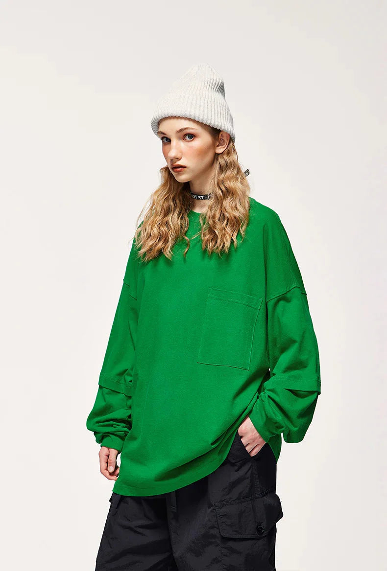 Pocket Layered Sweatshirt