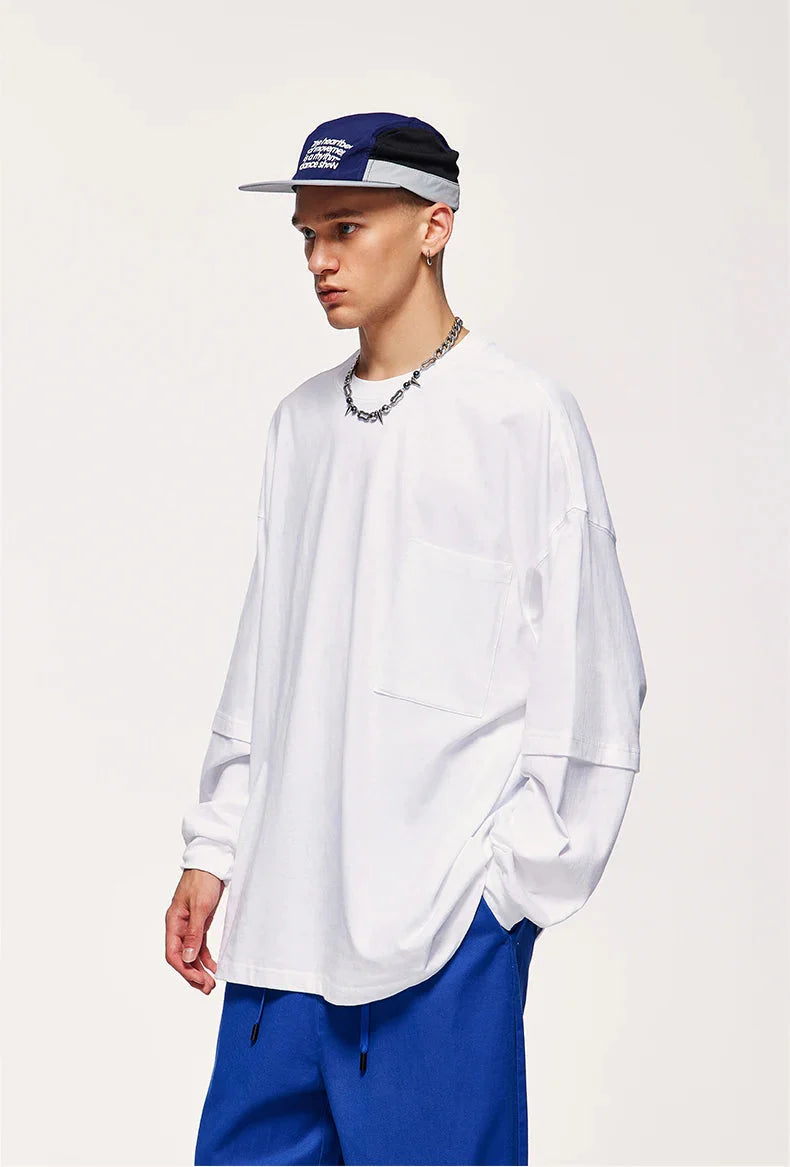 Pocket Layered Sweatshirt