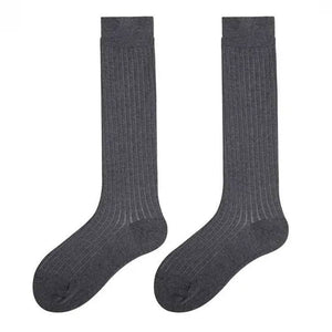 Basic Ribbed Knee High Socks