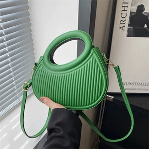 Ribbed Top-Handle Bag