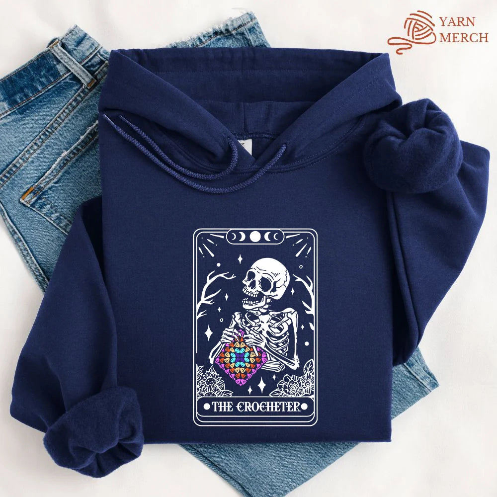 Skeleton Crocheter Tarot Hoodie