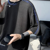Soft Boy Contrast Stitch Tee