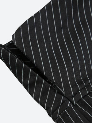 Striped Office Mini Skirt