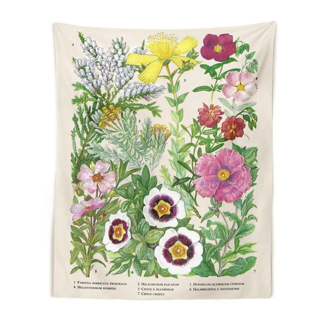 Vintage Flower Wall Tapestry 🌿