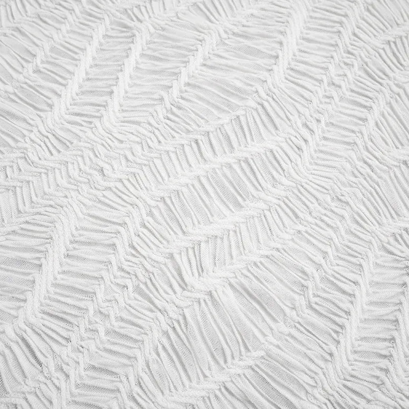 Wrinkled Lace Up Mini Dress