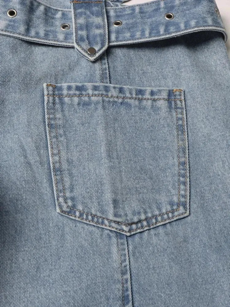 Y2K Belted Cut Out Jeans