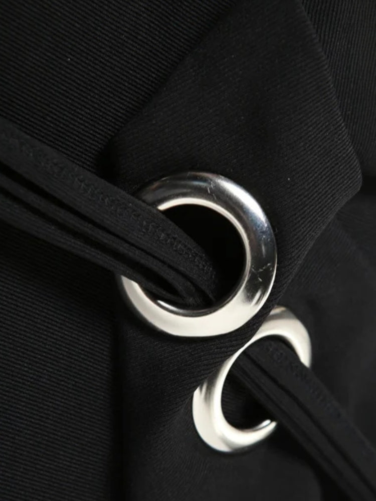 Y2K Eyelets Halter Neck Top