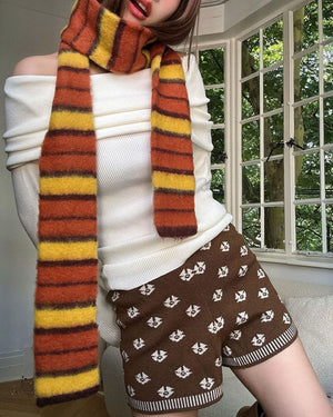 Cool Best In Class Striped Knit Scarf