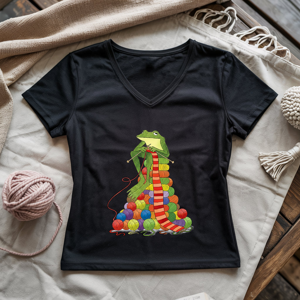 Yarn Frogging Lady V-neck