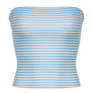 Coastal Vibes Blue Tube Top
