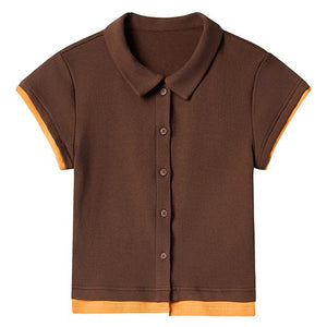 Saturday School Button-Up Polo Tee
