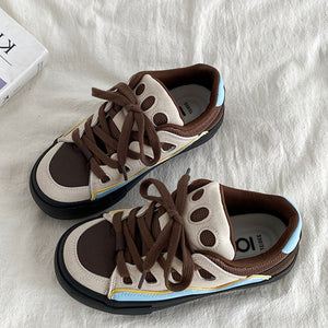 Chocolate Wave Skater Sneakers