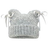 Cat Ear Beanie with Bows