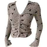 Cherry Print Button-Up Top