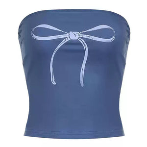 Coquette Bow Y2K Tube Top