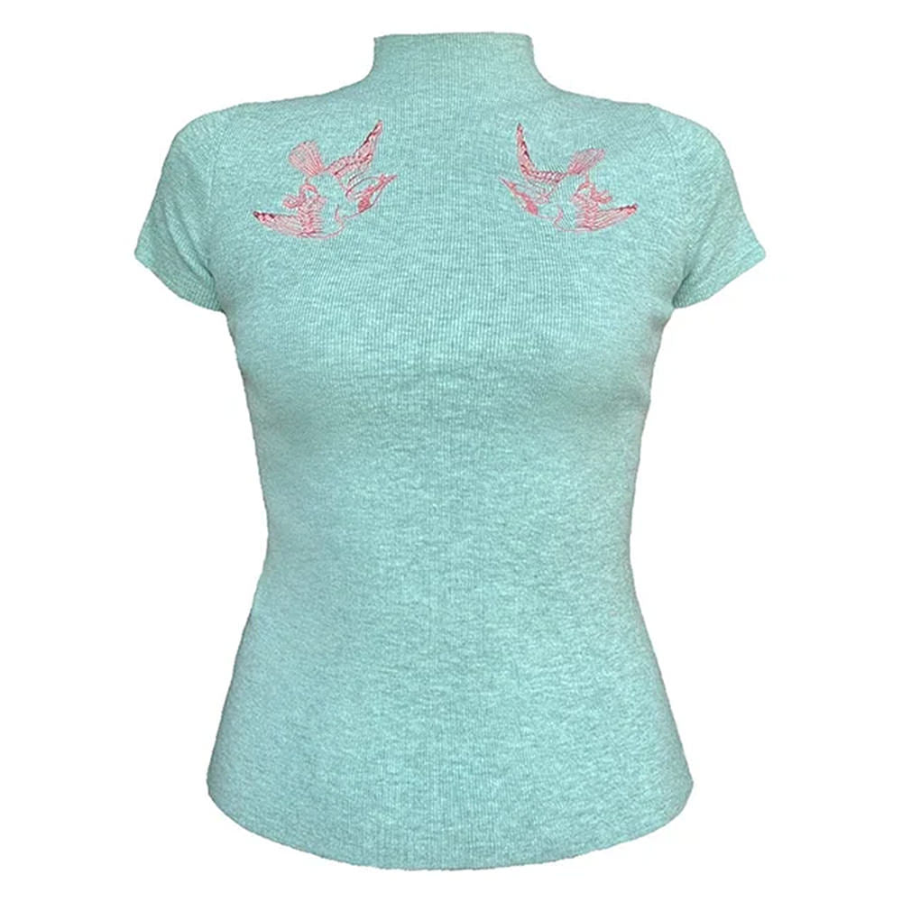 Coquette Shallow Print Top