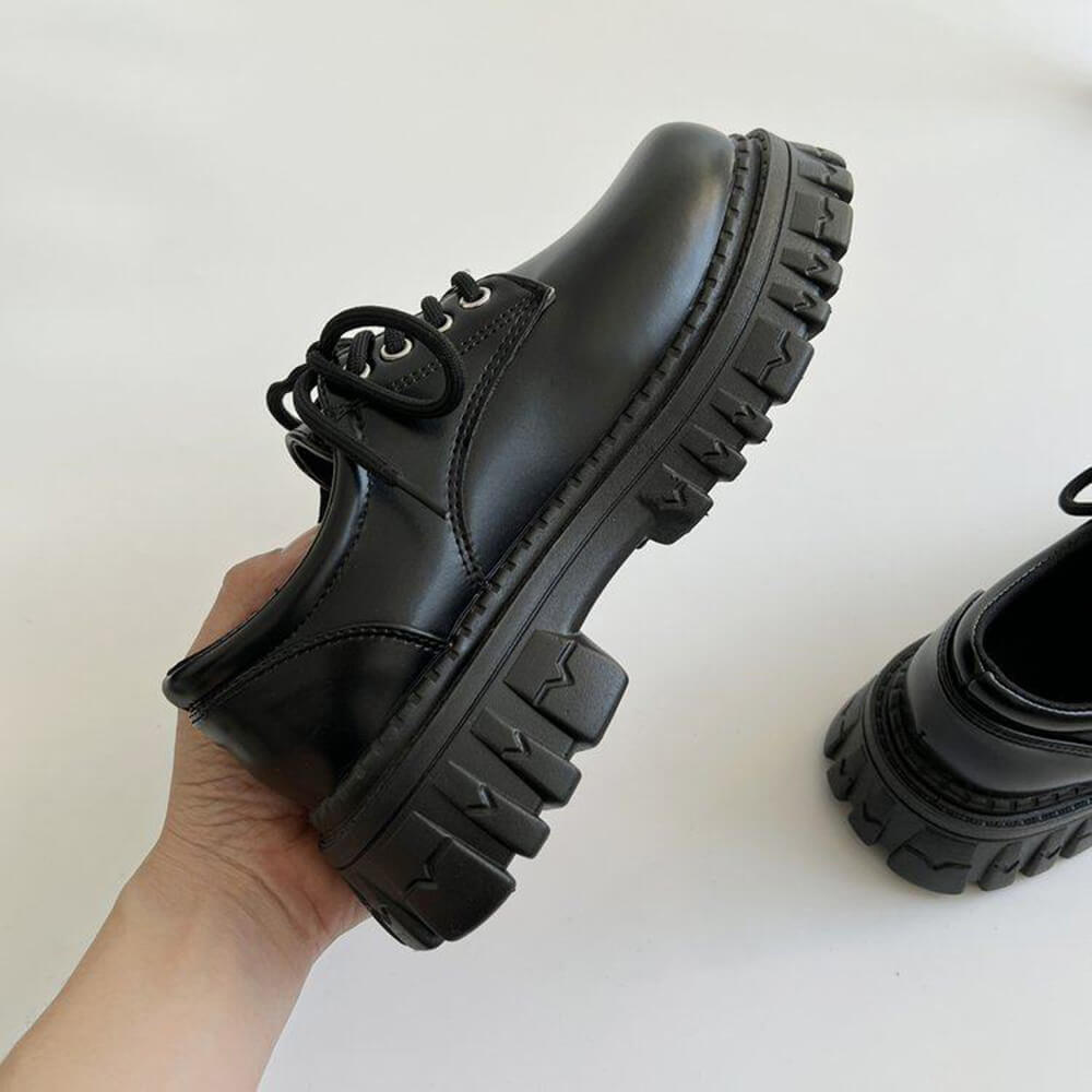 Dark Academia Chunky Platform Boots