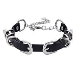 Double Buckle Vegan Leather Choker