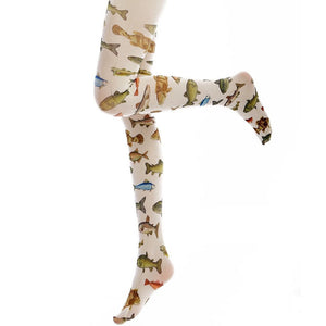 Fish Print Tights