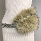 Frost Queen Y2K Fur Belt