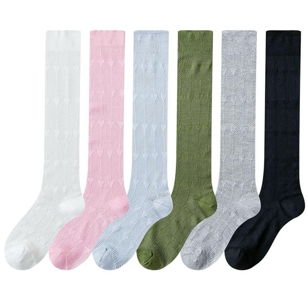 Softie Heart Thin Knee Socks