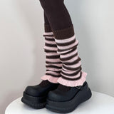 Indie Aesthetic Striped Leg Warmers