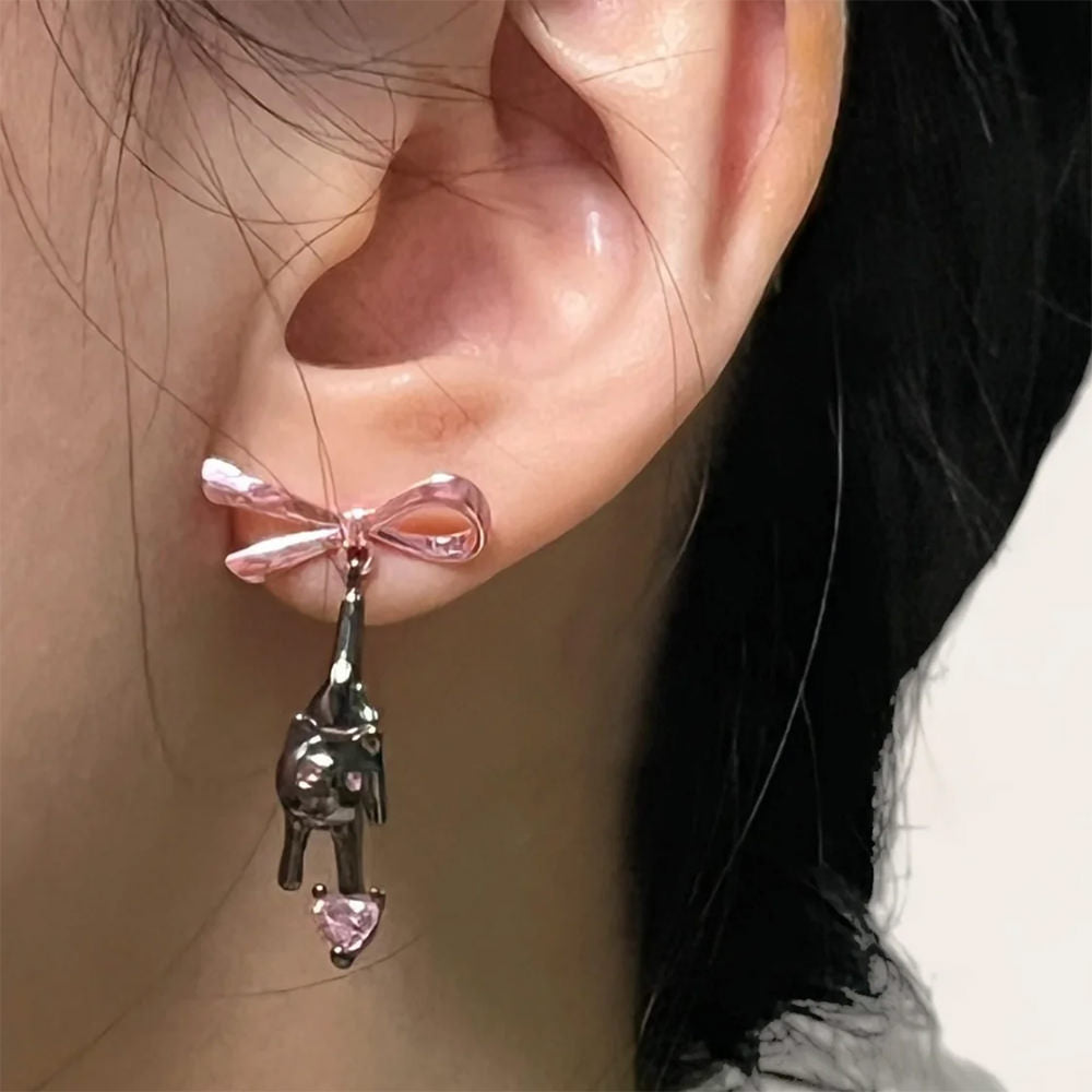 Kitten & Bow Earrings
