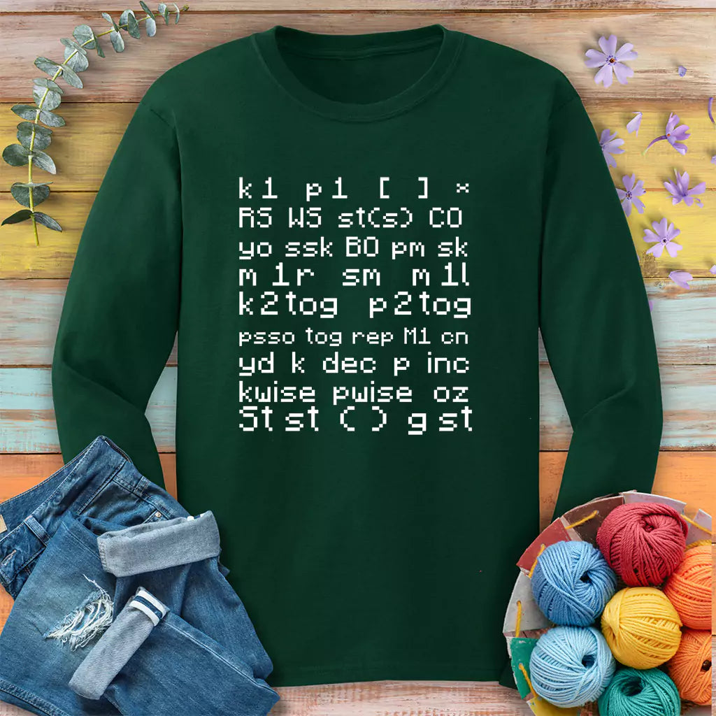 Knitting Code Long Sleeve T-shirt